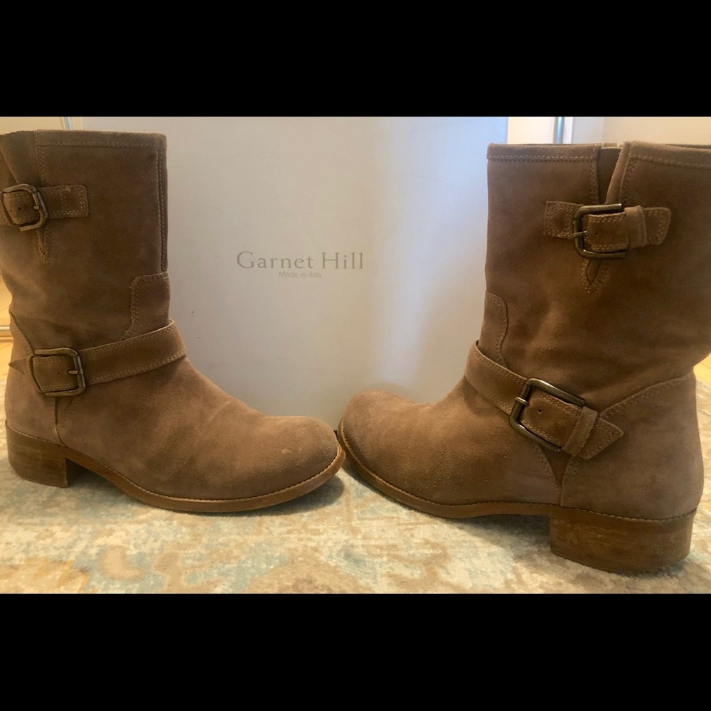 Garnet Hill Anna suede tan boots